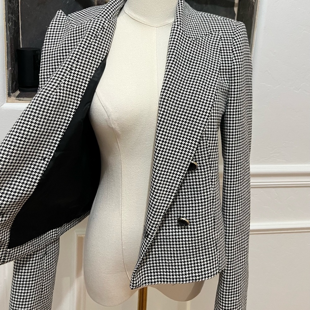 Zara Plaid Short Blazer Size Small - Picture 4 of 8
